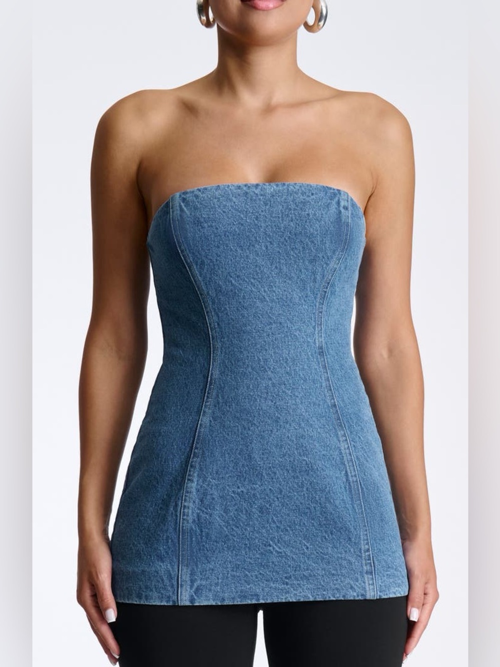 Naked wardrobe Denim Tunic Tube Top